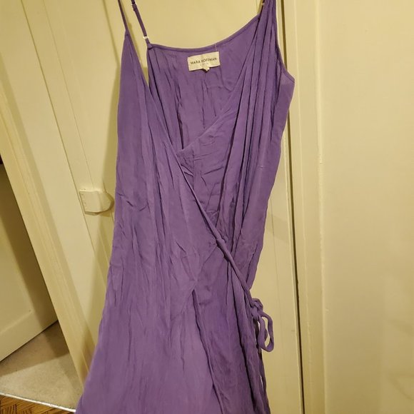 MARA HOFFMAN Naya lilac wrap dress / swim cover-up - Picture 5 of 5